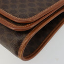 CELINE Macadam Canvas Shoulder Bag PVC Leather Brown Gold Auth 181724-9