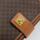 CELINE Macadam Canvas Shoulder Bag PVC Leather Brown Gold Auth 181724-17