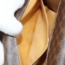 CELINE Macadam Canvas Shoulder Bag PVC Leather Brown Gold Auth 181724-21