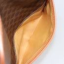 CELINE Macadam Canvas Shoulder Bag PVC Leather Brown Gold Auth 181724-22