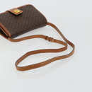 CELINE Macadam Canvas Shoulder Bag PVC Leather Brown Gold Auth 181724-7