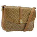CELINE Macadam Canvas Shoulder Bag PVC Beige Gold Auth 181725-1