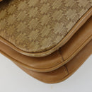CELINE Macadam Canvas Shoulder Bag PVC Beige Gold Auth 181725-14
