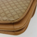 CELINE Macadam Canvas Shoulder Bag PVC Beige Gold Auth 181725-15
