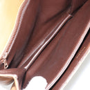 CELINE Macadam Canvas Shoulder Bag PVC Beige Gold Auth 181725-10