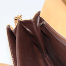 CELINE Macadam Canvas Shoulder Bag PVC Beige Gold Auth 181725-21