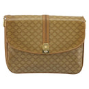 CELINE Macadam Canvas Shoulder Bag PVC Beige Gold Auth 181725-13