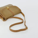 CELINE Macadam Canvas Shoulder Bag PVC Beige Gold Auth 181725-7