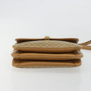 CELINE Macadam Canvas Shoulder Bag PVC Beige Gold Auth 181725-5