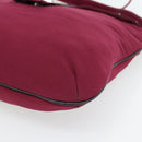 FENDI Mamma Baguette Schultertasche Jersey Lila Silber Auth 181726-10