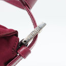 FENDI Mamma Baguette Schultertasche Jersey Lila Silber Auth 181726-14
