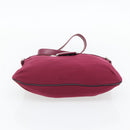 FENDI Mamma Baguette Schultertasche Jersey Lila Silber Auth 181726-9
