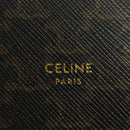 CELINE Macadam Canvas Triomphe Shoulder Pouch PVC Black Gold Auth 181733M-18