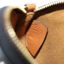 CELINE Macadam Canvas Triomphe Shoulder Pouch PVC Black Gold Auth 181733M-11