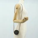 CELINE Macadam Canvas Triomphe Shoulder Pouch PVC Black Gold Auth 181733M-21