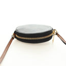 CELINE Macadam Canvas Triomphe Shoulder Pouch PVC Black Gold Auth 181733M-6