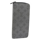 LOUIS VUITTON Monogram Shadow Zippy Wallet Vertical Gray M81384 LV Auth 181734A-1