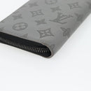 LOUIS VUITTON Monogram Shadow Zippy Wallet Vertical Gray M81384 LV Auth 181734A-15