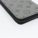 LOUIS VUITTON Monogram Shadow Zippy Wallet Vertical Gray M81384 LV Auth 181734A-16