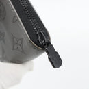 LOUIS VUITTON Monogram Shadow Zippy Wallet Vertical Gray M81384 LV Auth 181734A-8