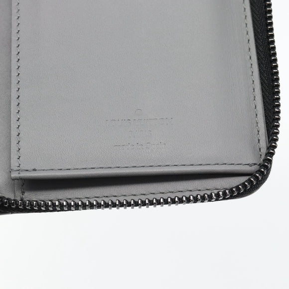 LOUIS VUITTON Monogram Shadow Zippy Wallet Vertical Gray M81384 LV Auth 181734A