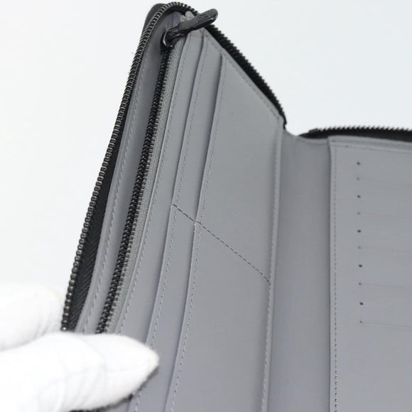 LOUIS VUITTON Monogram Shadow Zippy Wallet Vertical Gray M81384 LV Auth 181734A