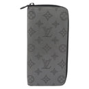 LOUIS VUITTON Monogram Shadow Zippy Wallet Vertical Gray M81384 LV Auth 181734A-13