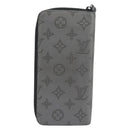 LOUIS VUITTON Monogram Shadow Zippy Wallet Vertical Gray M81384 LV Auth 181734A-2