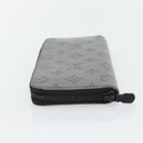 LOUIS VUITTON Monogram Shadow Zippy Wallet Vertical Gray M81384 LV Auth 181734A-5