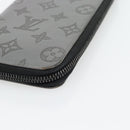 LOUIS VUITTON Monogram Shadow Zippy Wallet Vertical Gray M81384 LV Auth 181734A-7