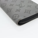 LOUIS VUITTON Monogram Shadow Zippy Wallet Vertical Gray M81384 LV Auth 181734A-14