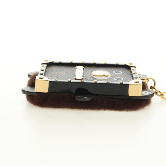LOUIS VUITTON Monogram Bijoux Sack Wild Fur Key Holder M68451 LV Auth 181735M