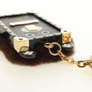 LOUIS VUITTON Monogram Bijoux Sack Wild Fur Key Holder M68451 LV Auth 181735M-9