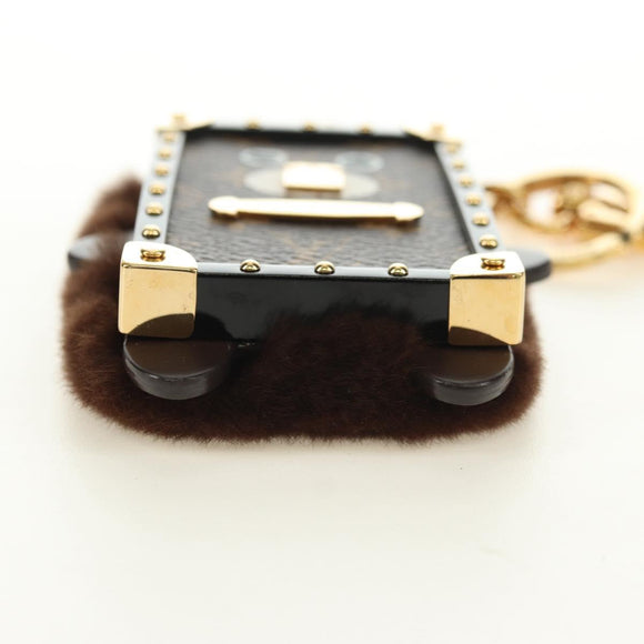 LOUIS VUITTON Monogram Bijoux Sack Wild Fur Key Holder M68451 LV Auth 181735M