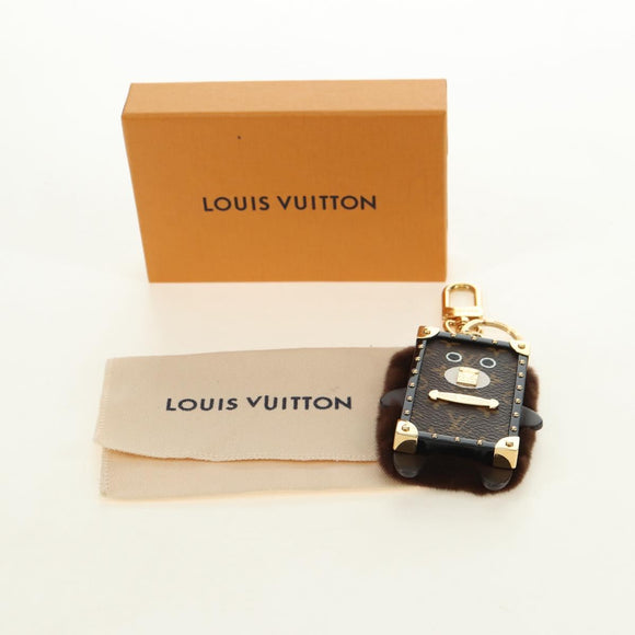 LOUIS VUITTON Monogram Bijoux Sack Wild Fur Key Holder M68451 LV Auth 181735M