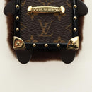 LOUIS VUITTON Monogram Bijoux Sack Wild Fur Key Holder M68451 LV Auth 181735M-2