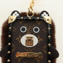 LOUIS VUITTON Monogram Bijoux Sack Wild Fur Key Holder M68451 LV Auth 181735M-3