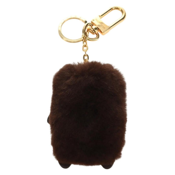 LOUIS VUITTON Monogram Bijoux Sack Wild Fur Key Holder M68451 LV Auth 181735M
