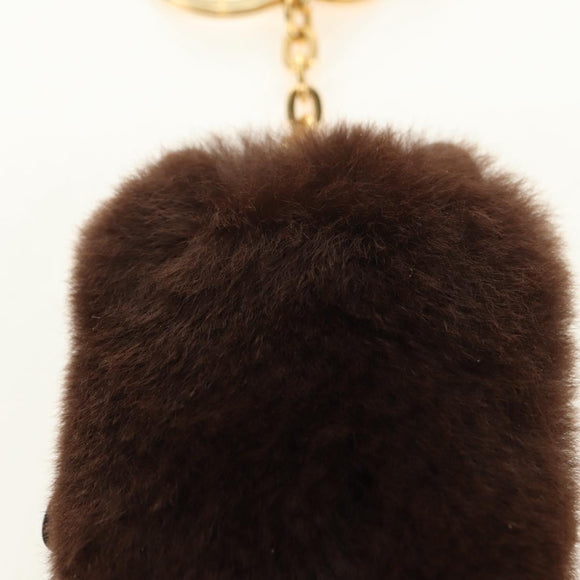 LOUIS VUITTON Monogram Bijoux Sack Wild Fur Key Holder M68451 LV Auth 181735M