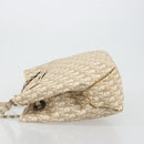 Christian Dior Trotter Canvas Chain Romantic Bag PVC Pink Silver Auth 181736-4