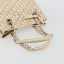 Christian Dior Trotter Canvas Chain Romantic Bag PVC Pink Silver Auth 181736-7