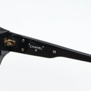 CHANEL COCO Mark Zonnebril kunststof Zwart CC Auth 181746-10