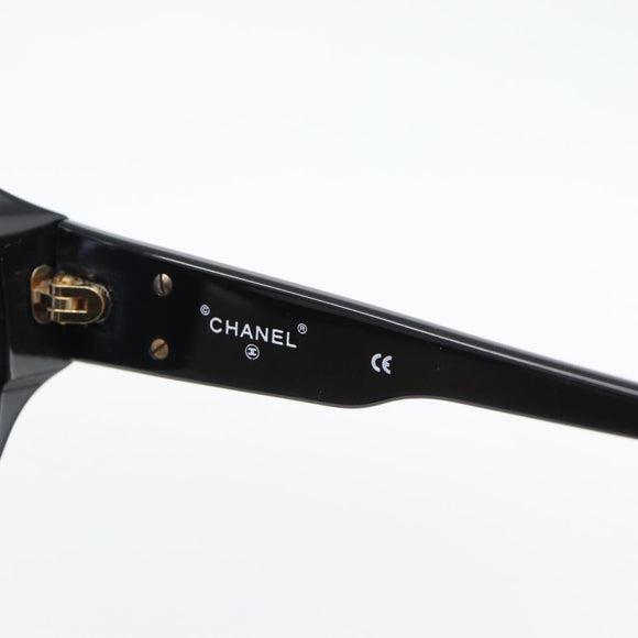 CHANEL COCO Mark Zonnebril kunststof Zwart CC Auth 181746