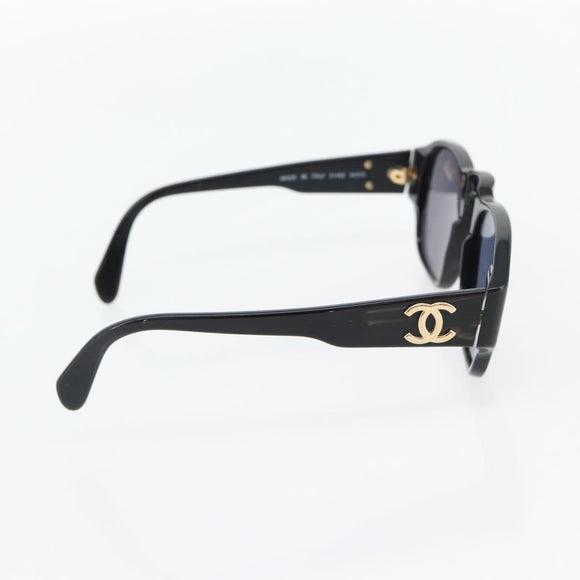 CHANEL COCO Mark Zonnebril kunststof Zwart CC Auth 181746