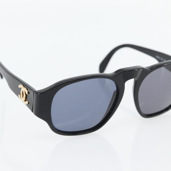 CHANEL COCO Mark Zonnebril kunststof Zwart CC Auth 181746
