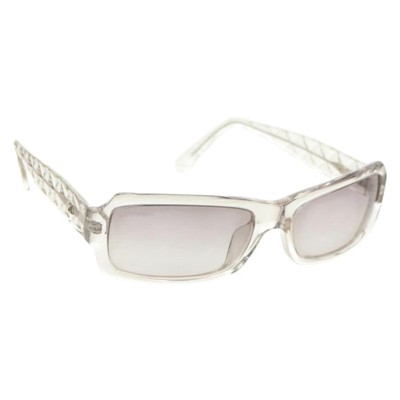 CHANEL COCO Mark Zonnebril kunststof Transparant CC Auth 181748M