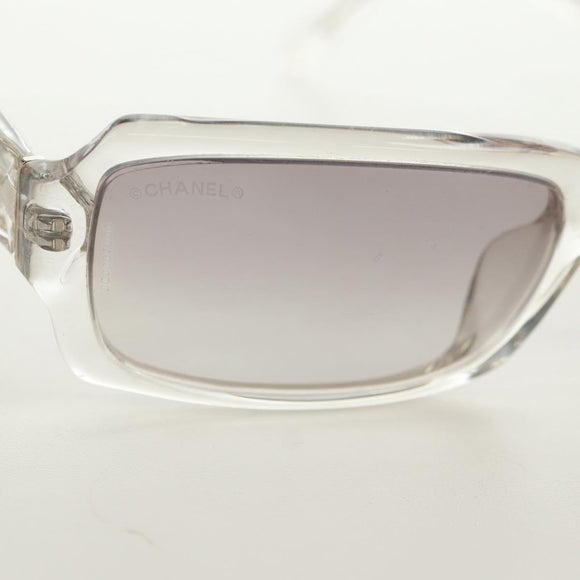 CHANEL COCO Mark Zonnebril kunststof Transparant CC Auth 181748M