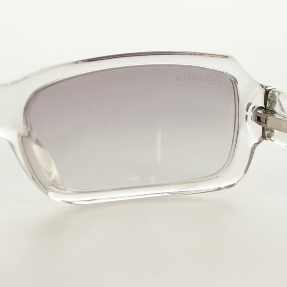 CHANEL COCO Mark Zonnebril kunststof Transparant CC Auth 181748M