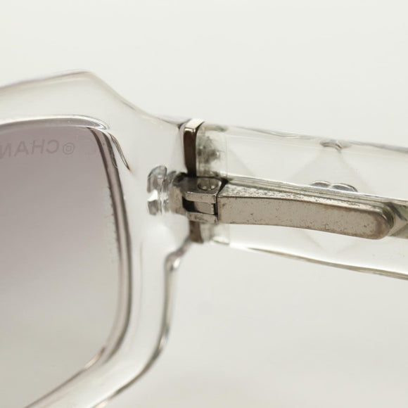 CHANEL COCO Mark Zonnebril kunststof Transparant CC Auth 181748M