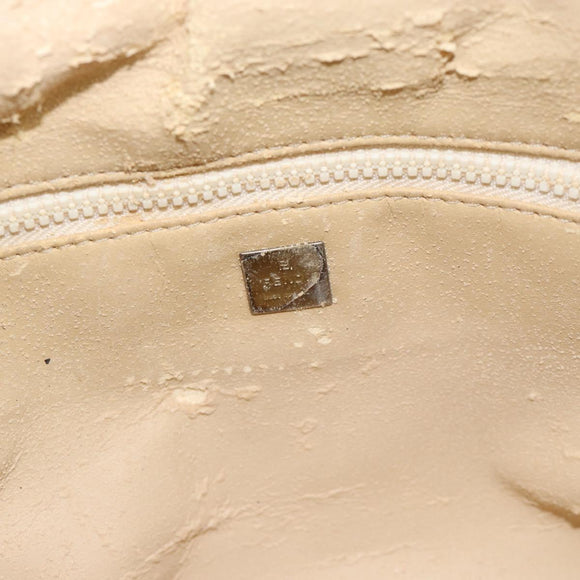 FENDI Zucca Canvas Vanity Handtasche Schwarz Braun Auth 181755